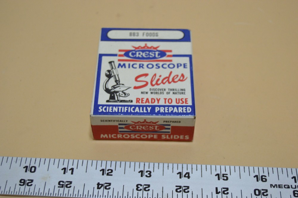 Vintage Crest Prepared Microscope Slides