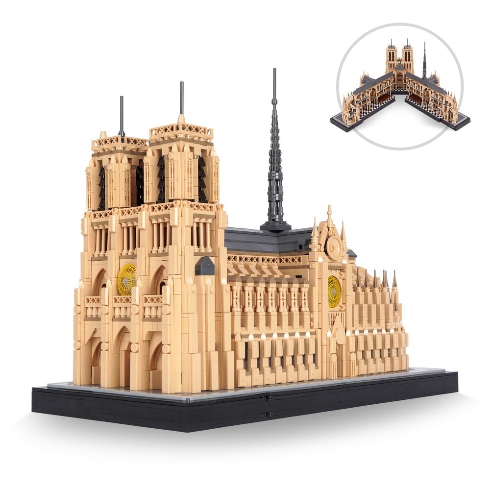 Architecture Notre-Dame de Paris Model Building Block Set, Openable Architect...
