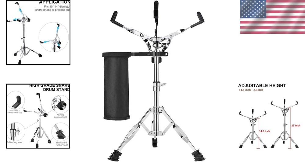 Adjustable Height Snare Stand with Memory Locks