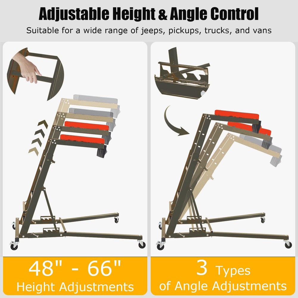 💯Adjustable Car Engine Creeper Thick Padded Deck Foldable Car Creeper 400 lbs
