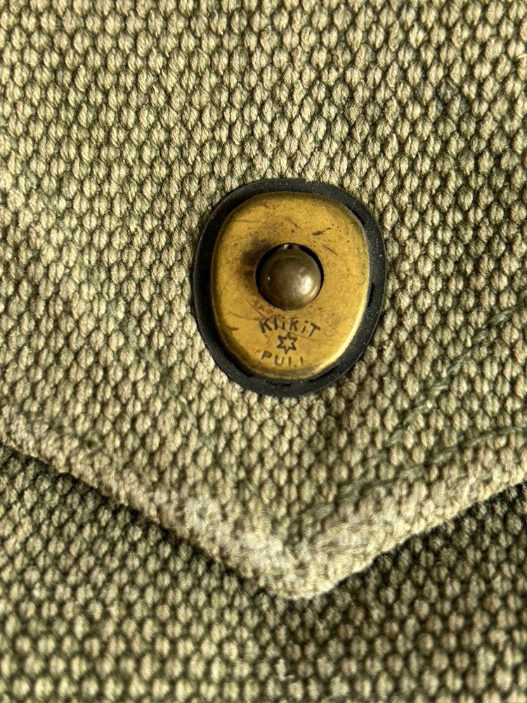 Original WWII US ARMY Infantry M1942 First Aid Carlisle Bandage Carry Belt Pouch