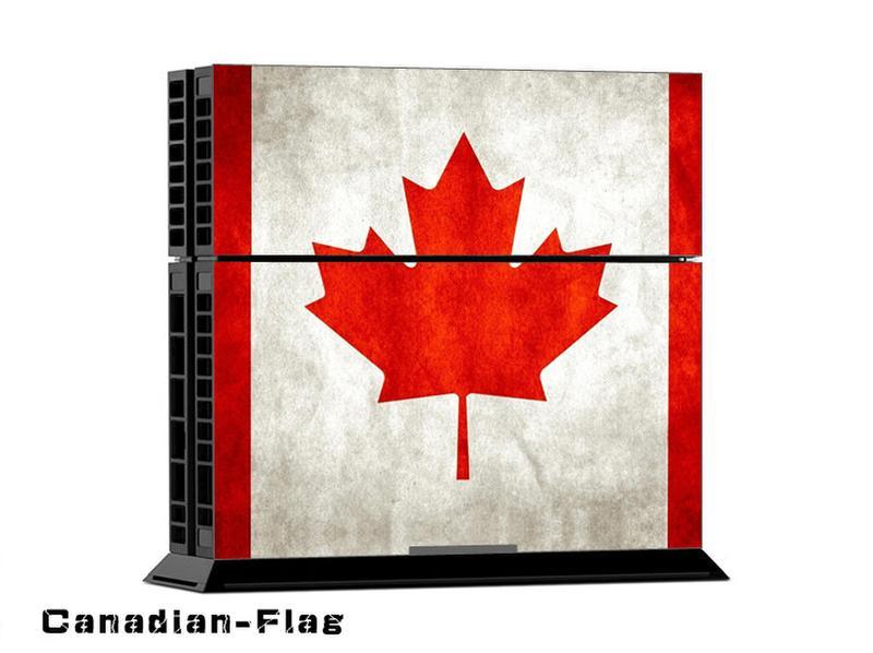 Sony PS4 Console and Controller Skins -- Canadian Flag (#1546)