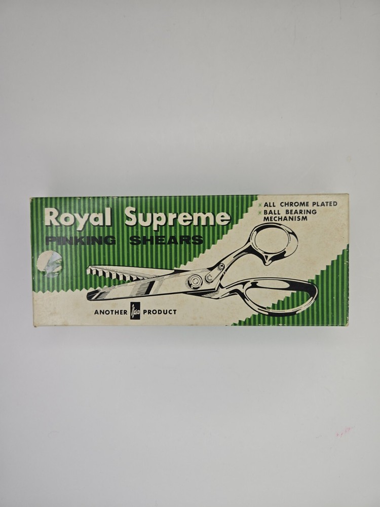 ROYAL SUPREME Chrome Plated Pinking Shears Scissors