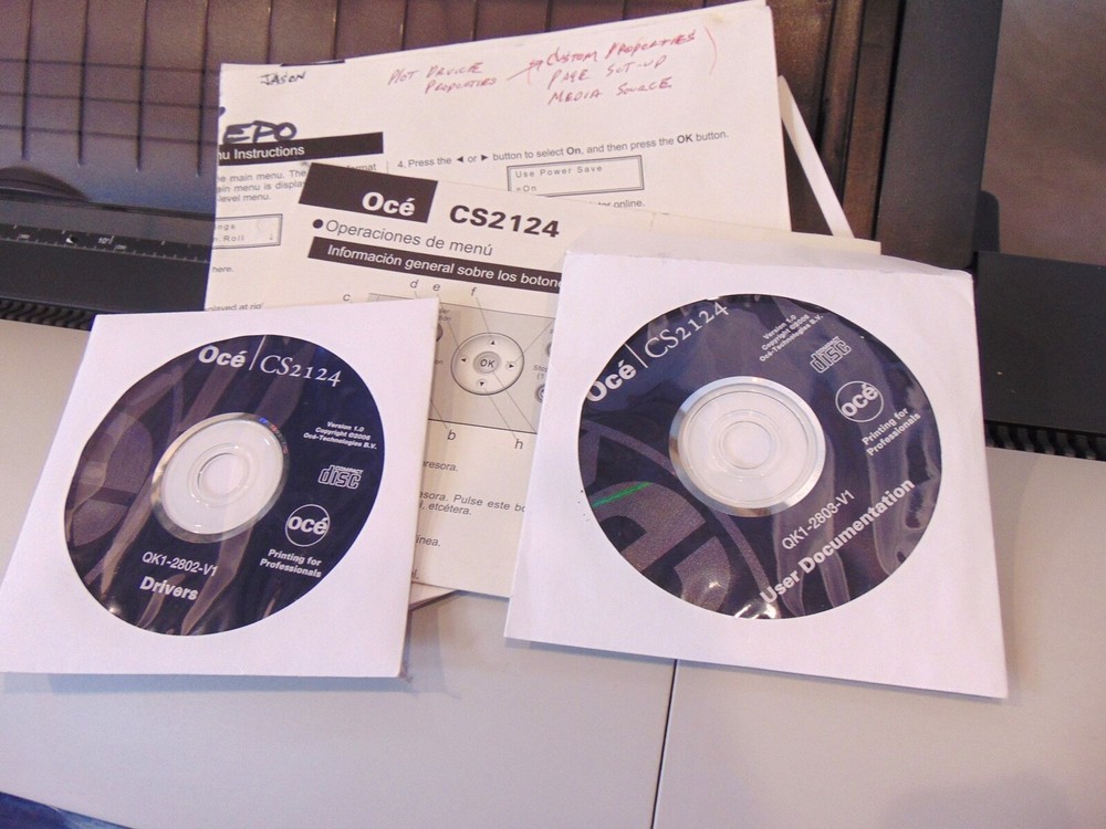 One CS2124 Wide Format Printer 24" Wide S5734