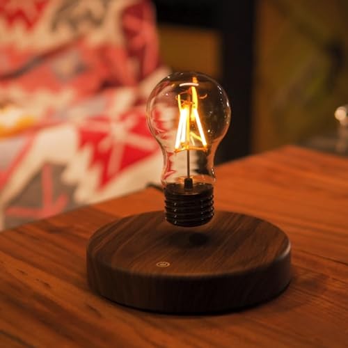 Levitating Floating Light Bulb, Magnetic Levitation Wireless Bulb Round Base
