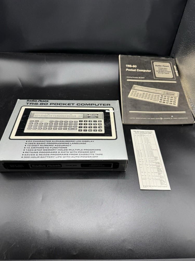 Radio Shack TRS-80 Pocket Computer Printer Cassette Interface Boxes Manuals