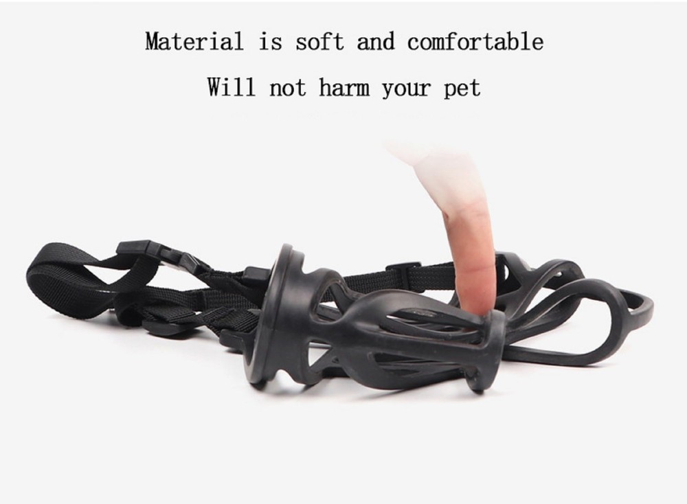 Soft Elastic Dog Muzzle for Small, Medium, Large and Extra Large Dogs, Allows...