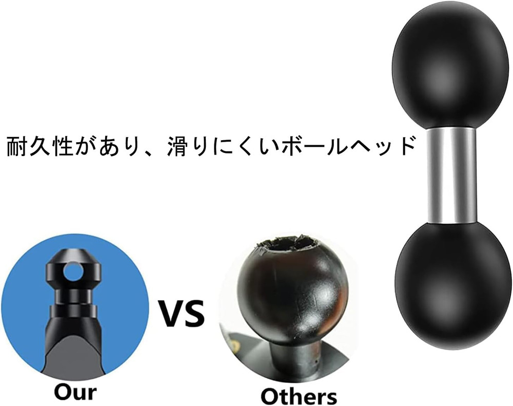 Double 1"" Ball Mount Base Ball Adapter Compatible with RAM Mounts B Size Double