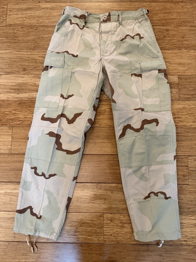 USGI Military Desert Camo BDU Ripstop Combat Cargo Pants Size Medium Regular