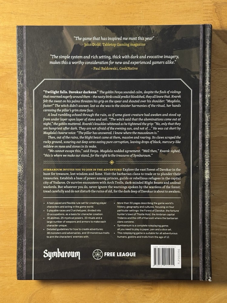 Symbaroum Rulebook Set (Core Rulebook, Advanced Player’s Guide & Monster Codex