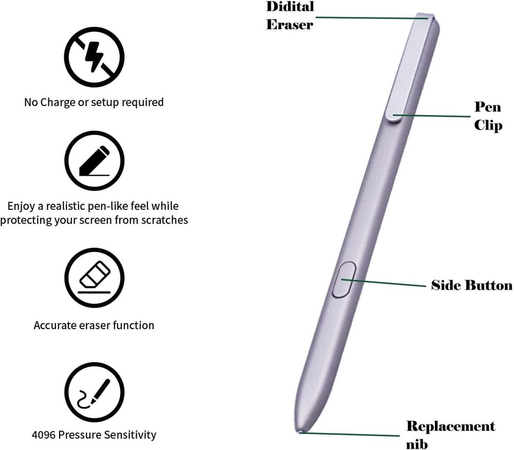 Pen Compatible with Remarkable 2 Pen,Replacement Silvery