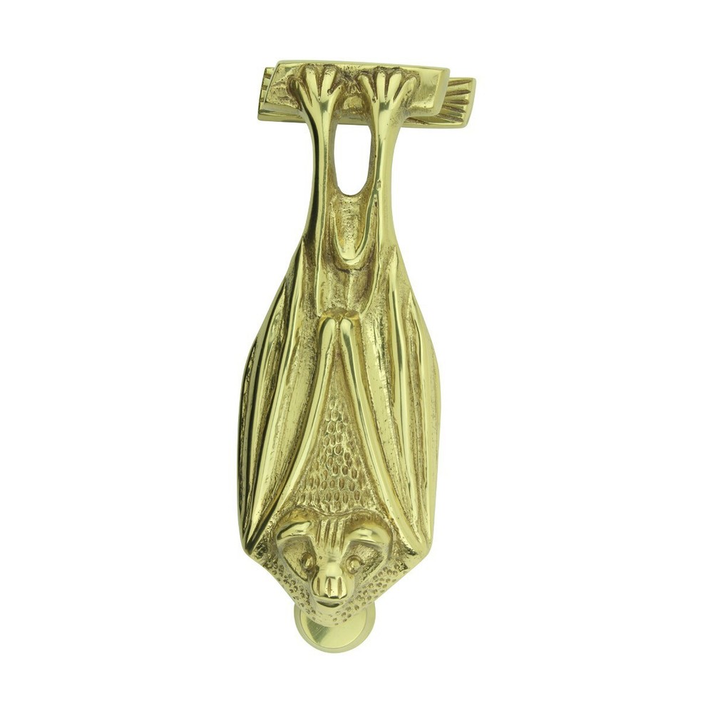 Solid Brass Vampire Bat Gothic Style Door Knocker with Lacquer Finish