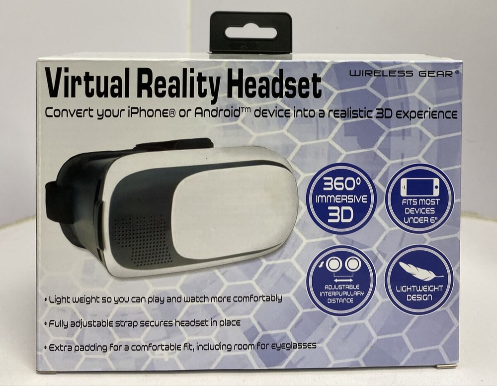 Wireless Gear Virtual Reality Headset - White