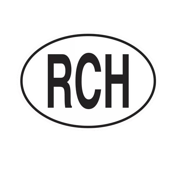 RCH Chile Country Code Oval Sticker