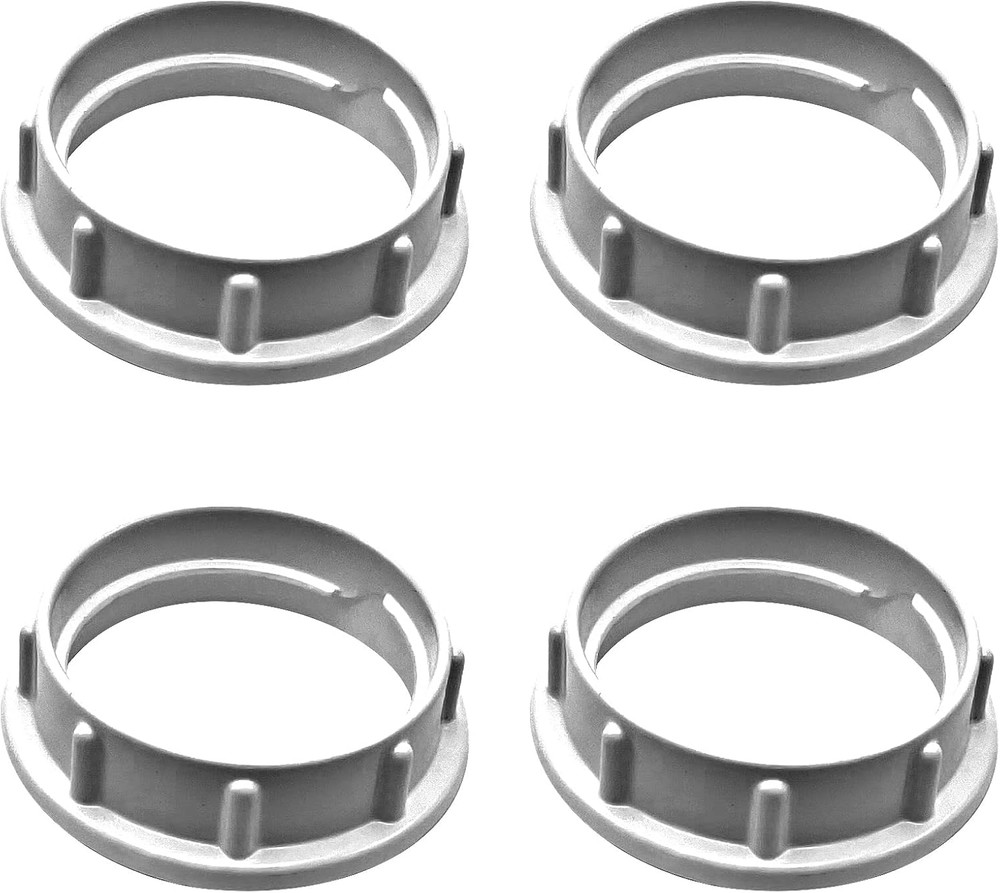4 Pcs Lamp Shade Rings, White Aluminum Threaded Socket Rings for Medium Base E26