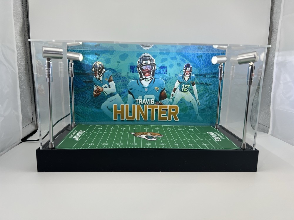 Travis Hunter - Jaguars - Custom 2-3 Card PSA Display Case W/ LED Lights