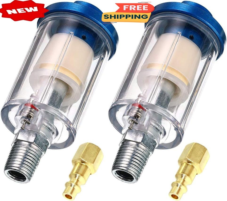 Filtro separador de agua y aceite, rosca macho y hembra NPT de 1/4" para pistola