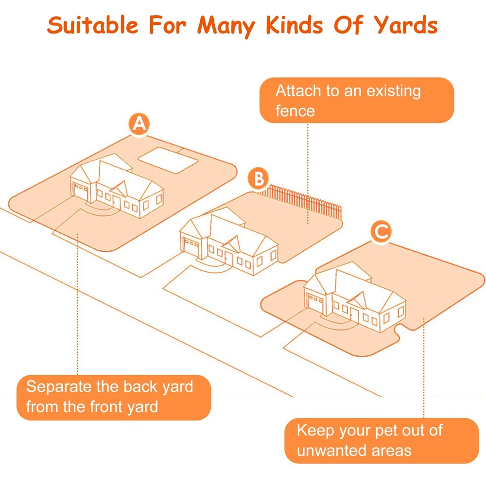 Wireless Dog Fence System w/ 2 Effective Training Modes -Adjustable Fence