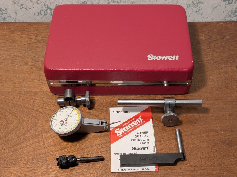 STARRETT .0001 Inch DIAL INDICATOR NO 708A w/ CASE - Super Clean Used Tool
