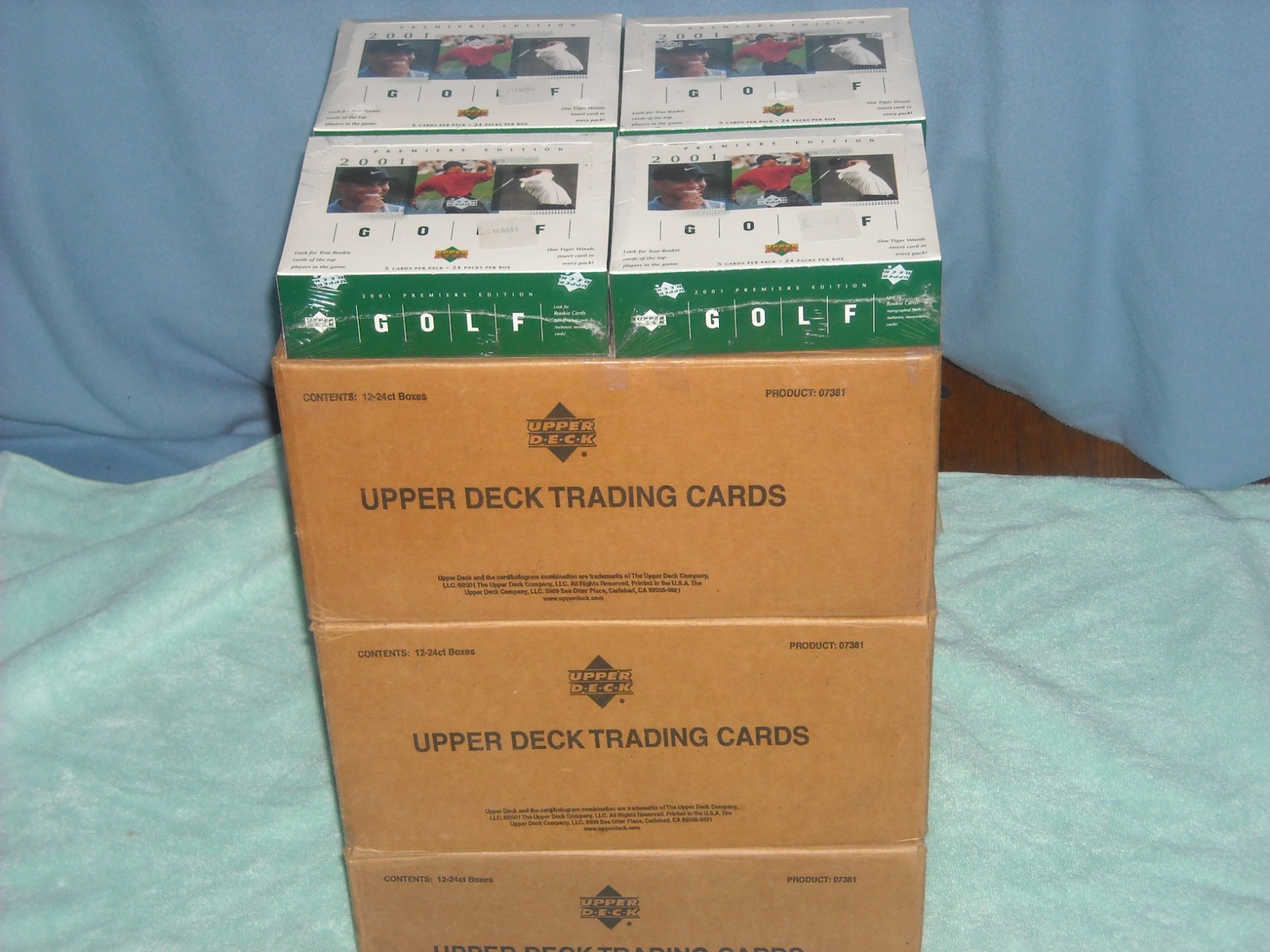 2001 UPPER DECK GOLF FACTORY SEALED GREEN HOBBY PACKS TIGER'S RC YR**3 PACKS**!