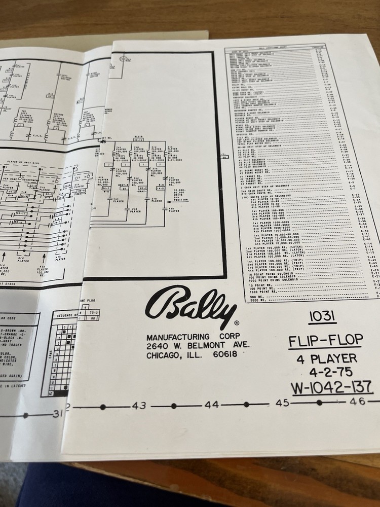 Flip Flop Pinball Manual & Schematic
