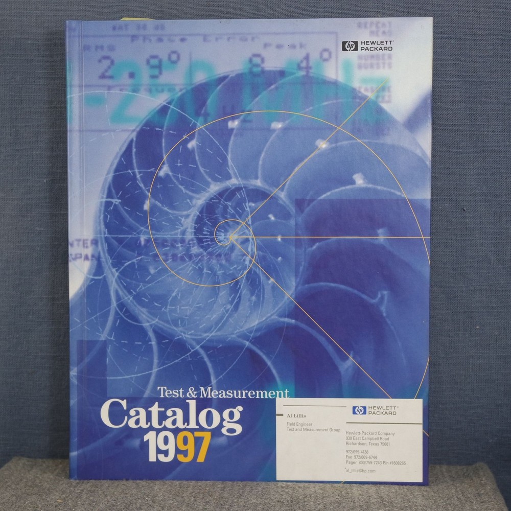Hardcover 1997 HP Test & Measurement Catalog Reference Nice Collectable