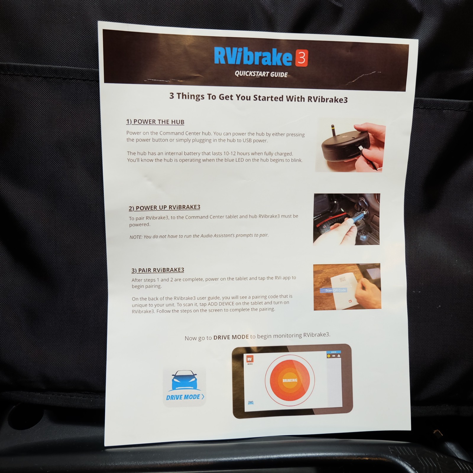 Rvi Brake3 System Brake 3 RVibrake3 Portable Flat Towing UNIT ONLY – PLEASE READ