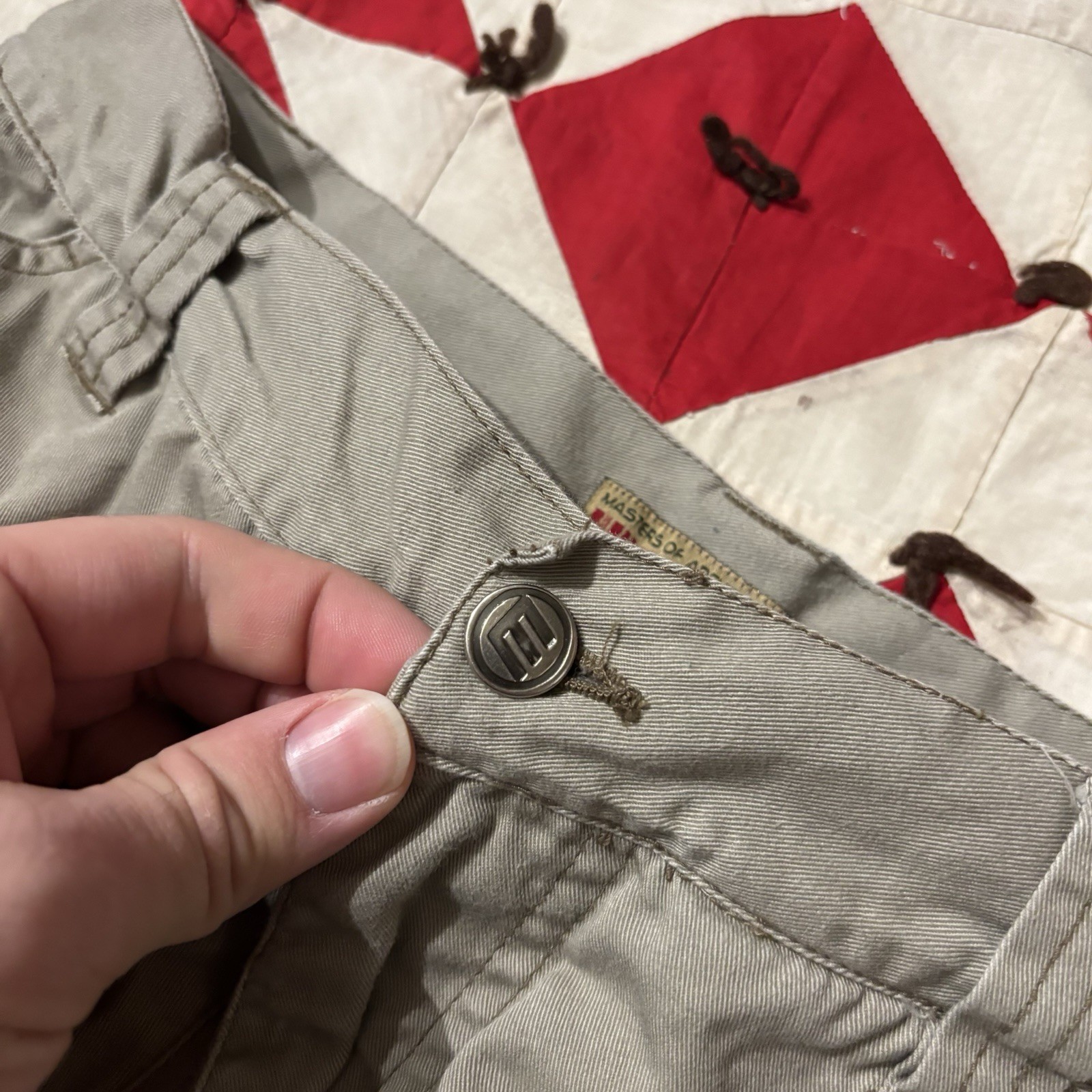 Vintage Y2K Masters Of Architectural Clothing Pants Raver As Is Worn Beige