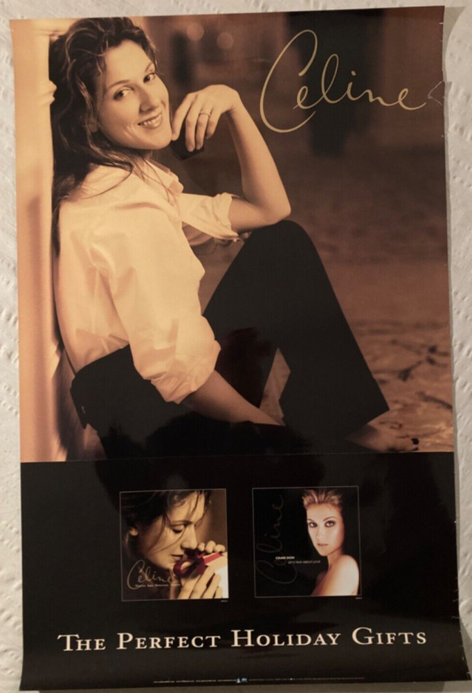 Celine Dion 1998 Two-Sided Promo Poster Glossy Surface Album Catalog