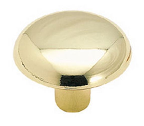 1-1/4" Basic Metals Knob Polished Brass