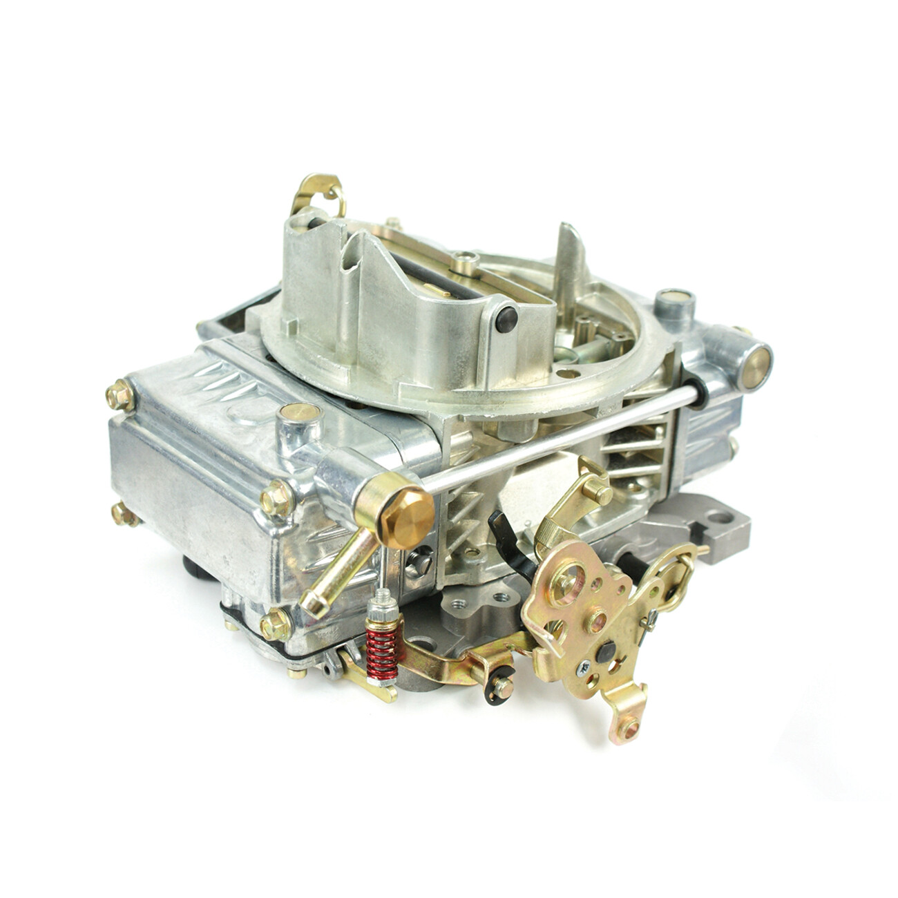 610 CFM Natural Finish 4-Bbl Vacuum Secondary Carburetor Built in USA