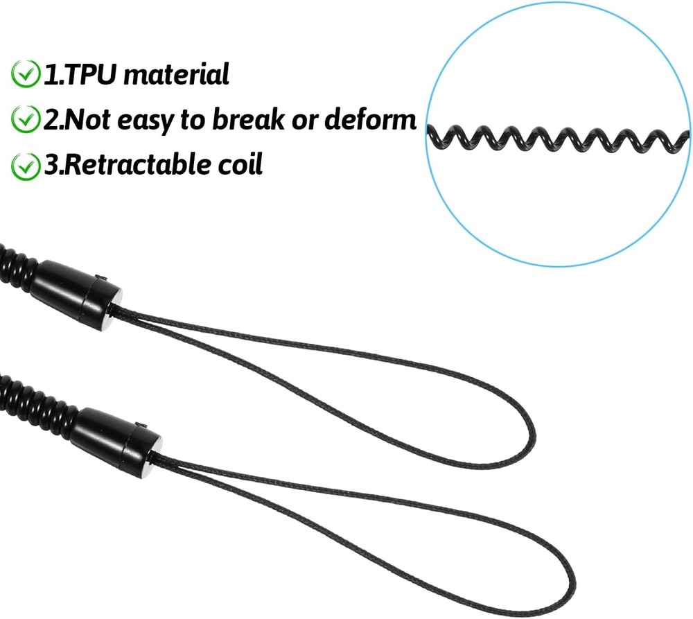4Pcs Pen Leash Stylus Tether Plastic Elastic Tether Lanyard for Touch...