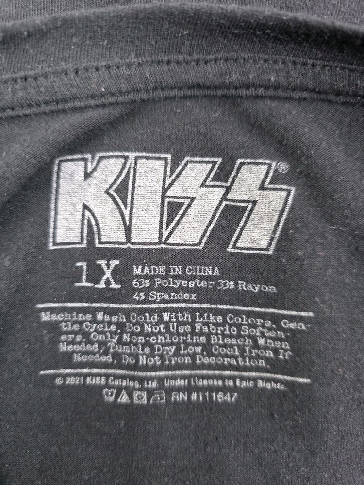 KISS 1976 WOMENS SIZE 1X - DESTROYER TOUR T SHIRT