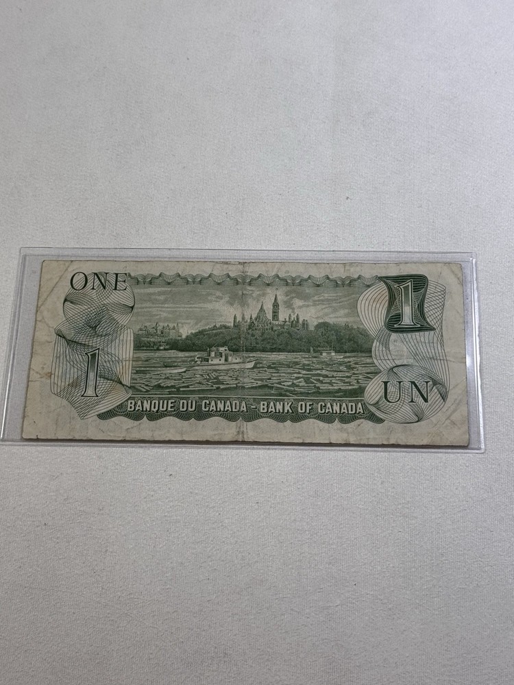 1973 Canada 1 Dollar Banknote Crow Bouey P# 85c