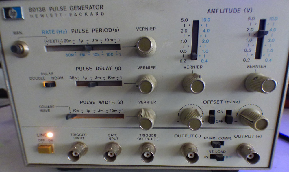 Hewlett Packard HP 8013B Pulse Generator. Used, untested except for plug in.