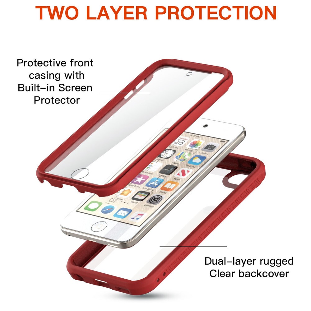 For iPod Touch 7th/6th/5th Gen Shockproof Heavy Duty Case Cover Screen Protector