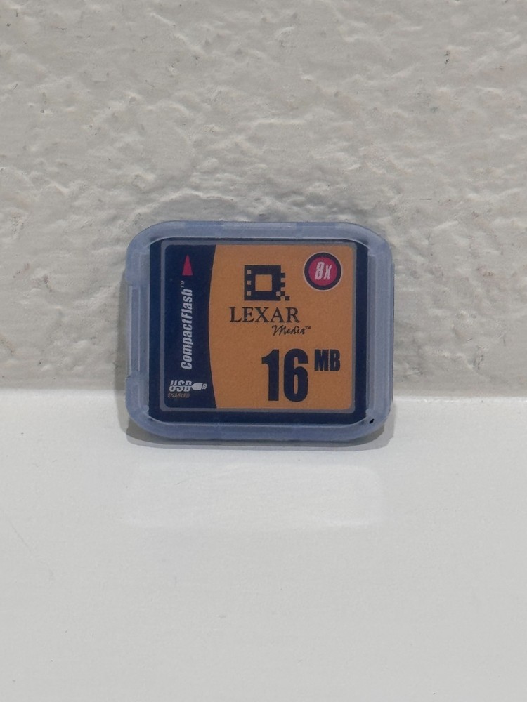 Lexar Media 16 MB 8x CompactFlash (CF) Memory Card USB Enabled w/ Case