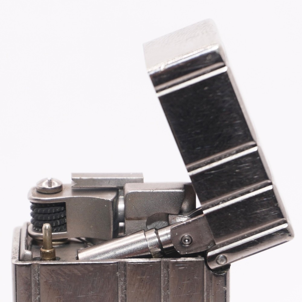 Dunhill Lighter Palladium 4 LINE Pattern_Ultrasonically cleaned _Working