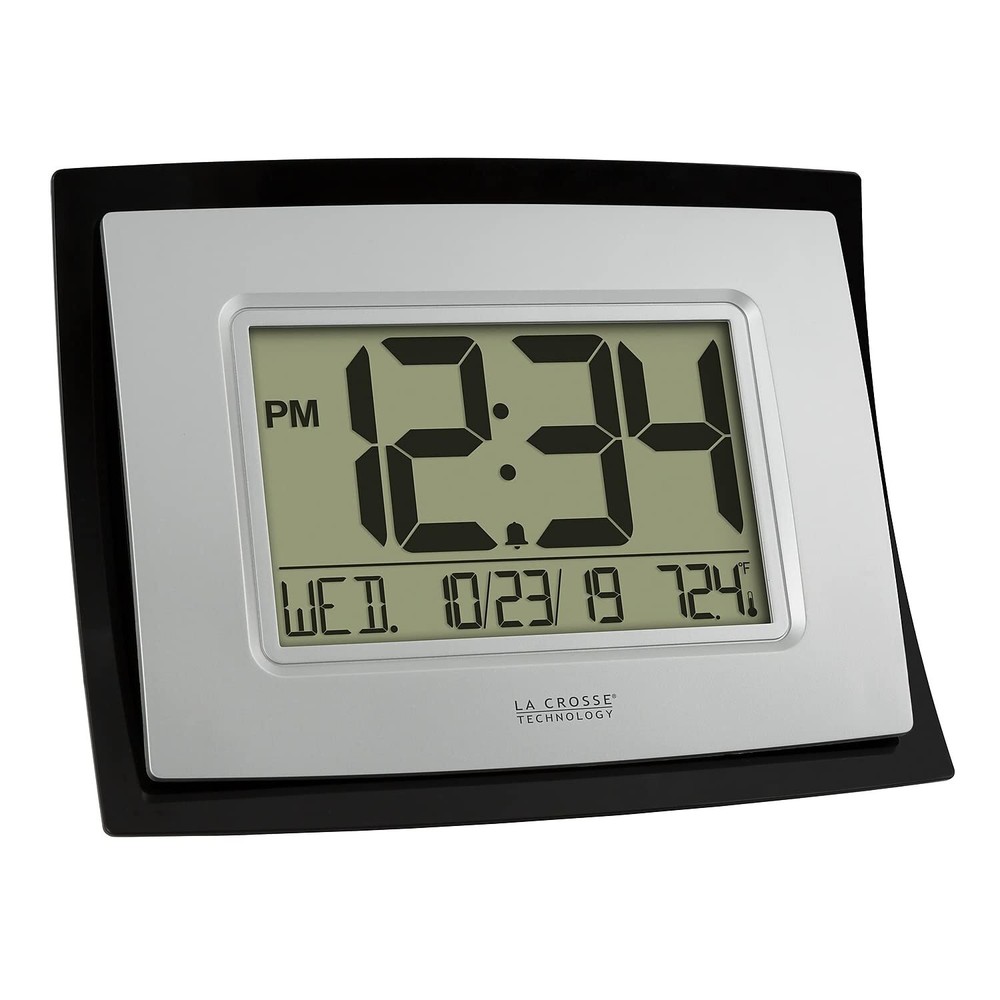 Wt8002u Digital Wall Clock Silver Black