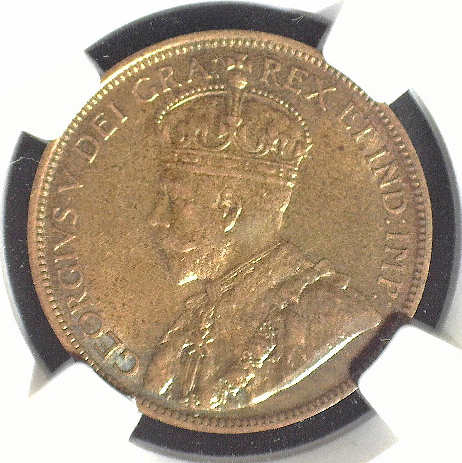 CANADA 1919 1¢ NGC MS 63 BN