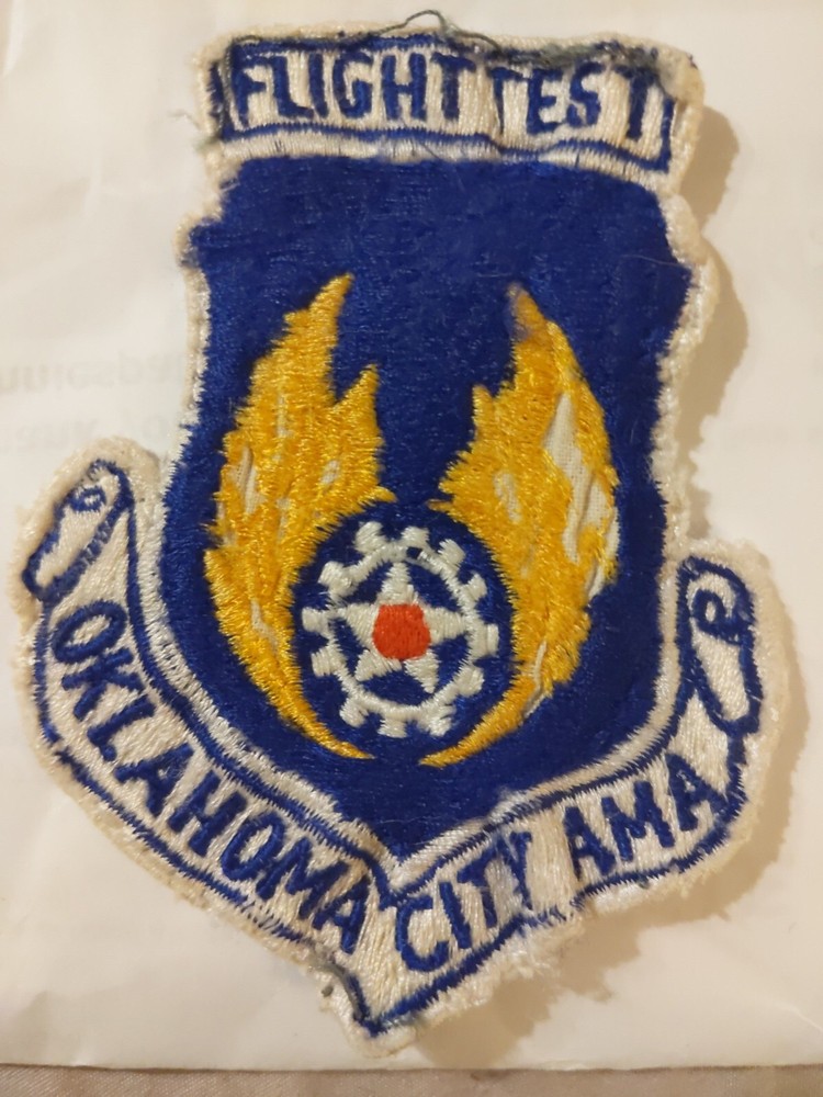 USAF FLIGHT TEST OKLAHOMA CITY AMA PATCH