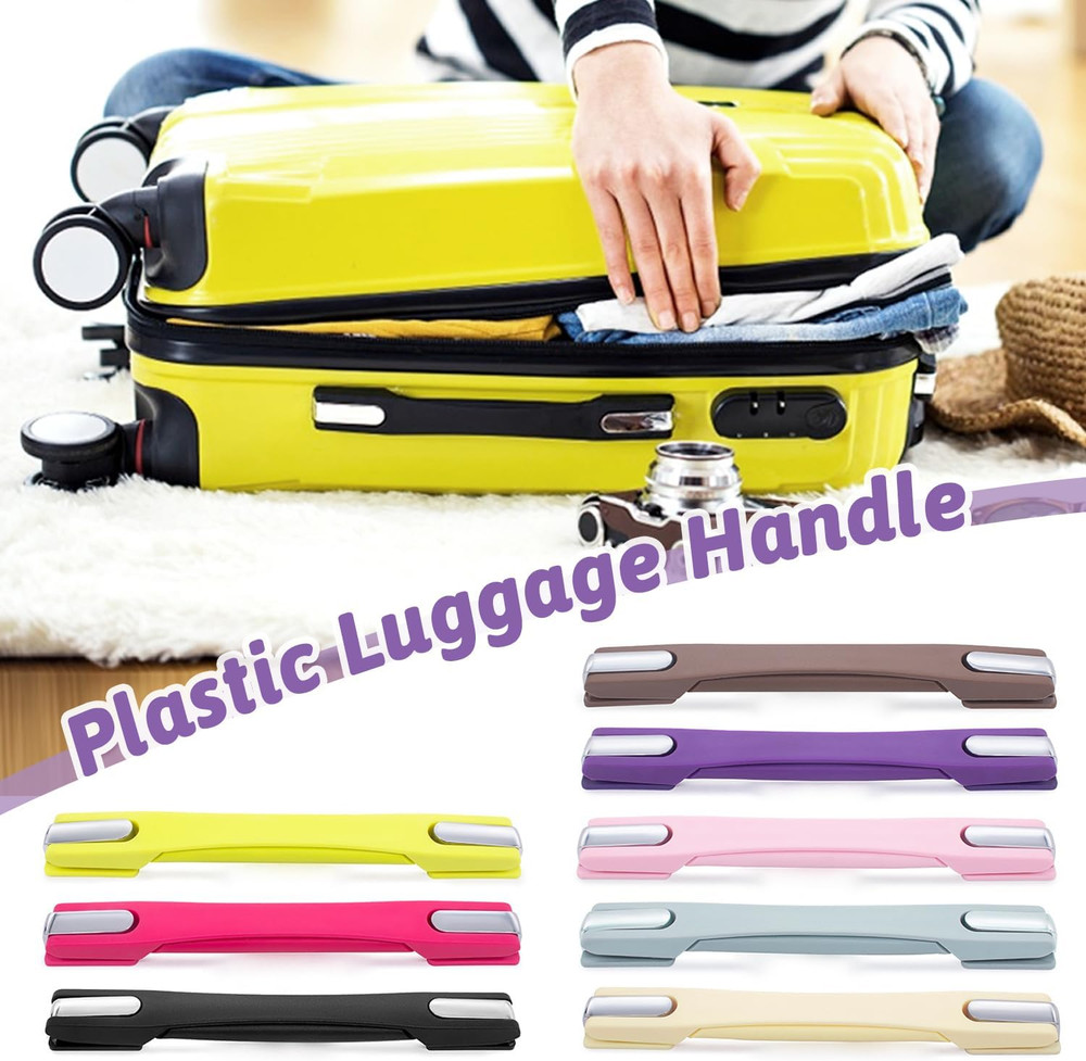 2Pcs Luggage Handle 9.06" X 0.98" (L X W) Plastic Pull Handle Grip Replacement 2