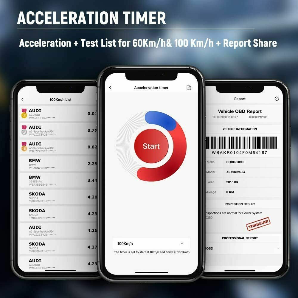 ThinkCar Bluetooth OBD2 All System Bidirectional Diagnostic Tool ABS EPB Reset