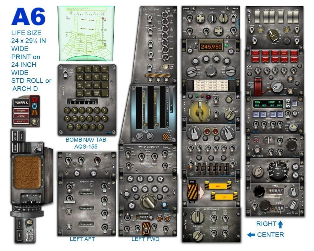 A6 INTRUDER COCKPIT instrument panel CDkit