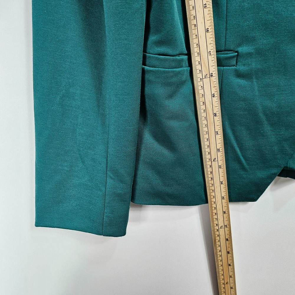 Flat White Blazer Green Size Large