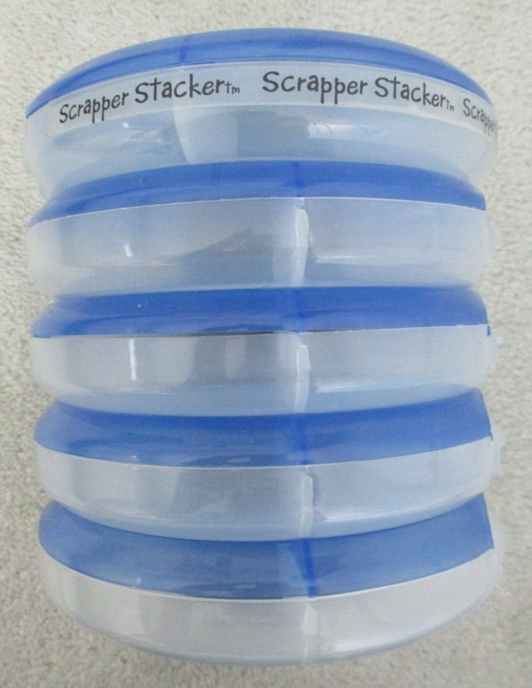 Scrapper Stacker Craft Buttons Storage Container Round 5 Layer 25 Section Handle
