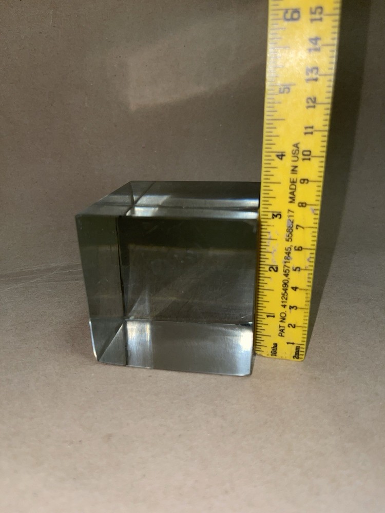 Solid Acrylic Display Cube 3x3x3 Polished Clear Jewelry Riser Bookcase Display