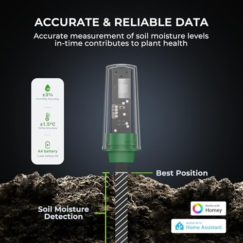 Smart Soil Moisture Sensor,Zigbee hub Needed,Accurate 1 Pack