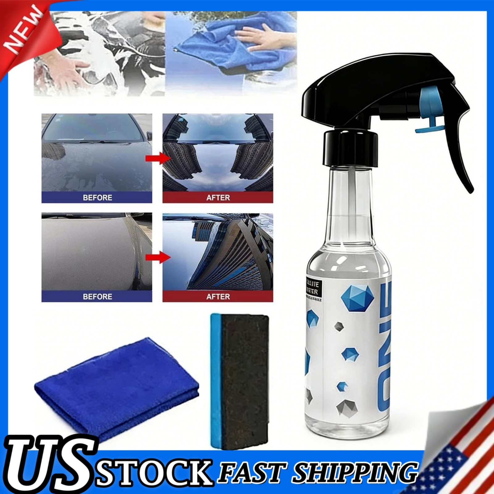 Maxlone Car Spray Coating Agent Quick Spray & Wipe Multi Functional New✨