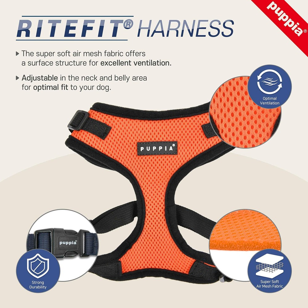 Authentic RiteFit Harness with Adjustable Neck Large Beige